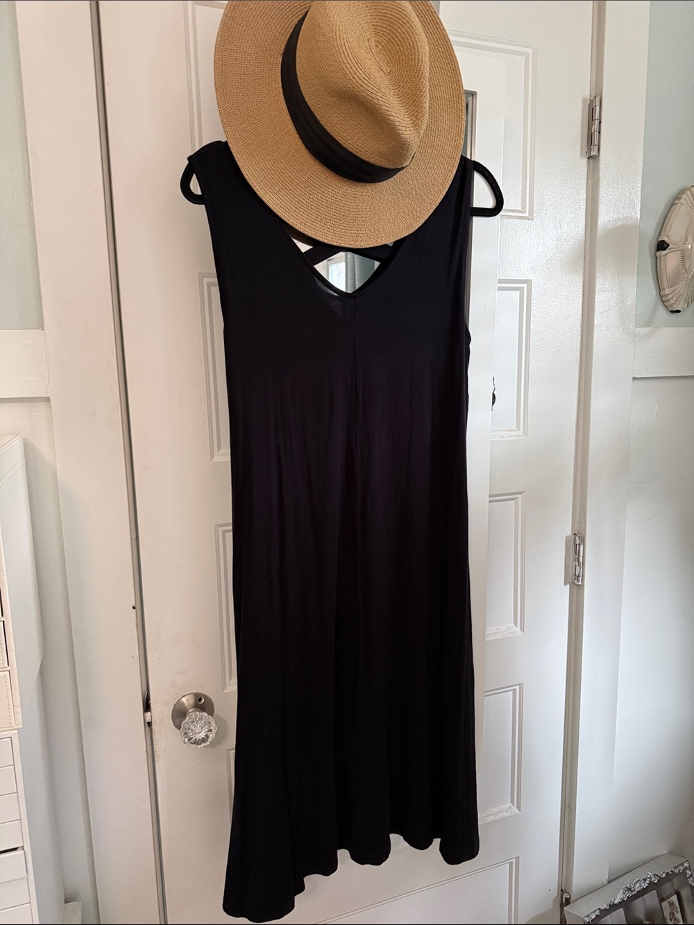 Style & Co. Black Sleeveless V-Neck Midi Dress